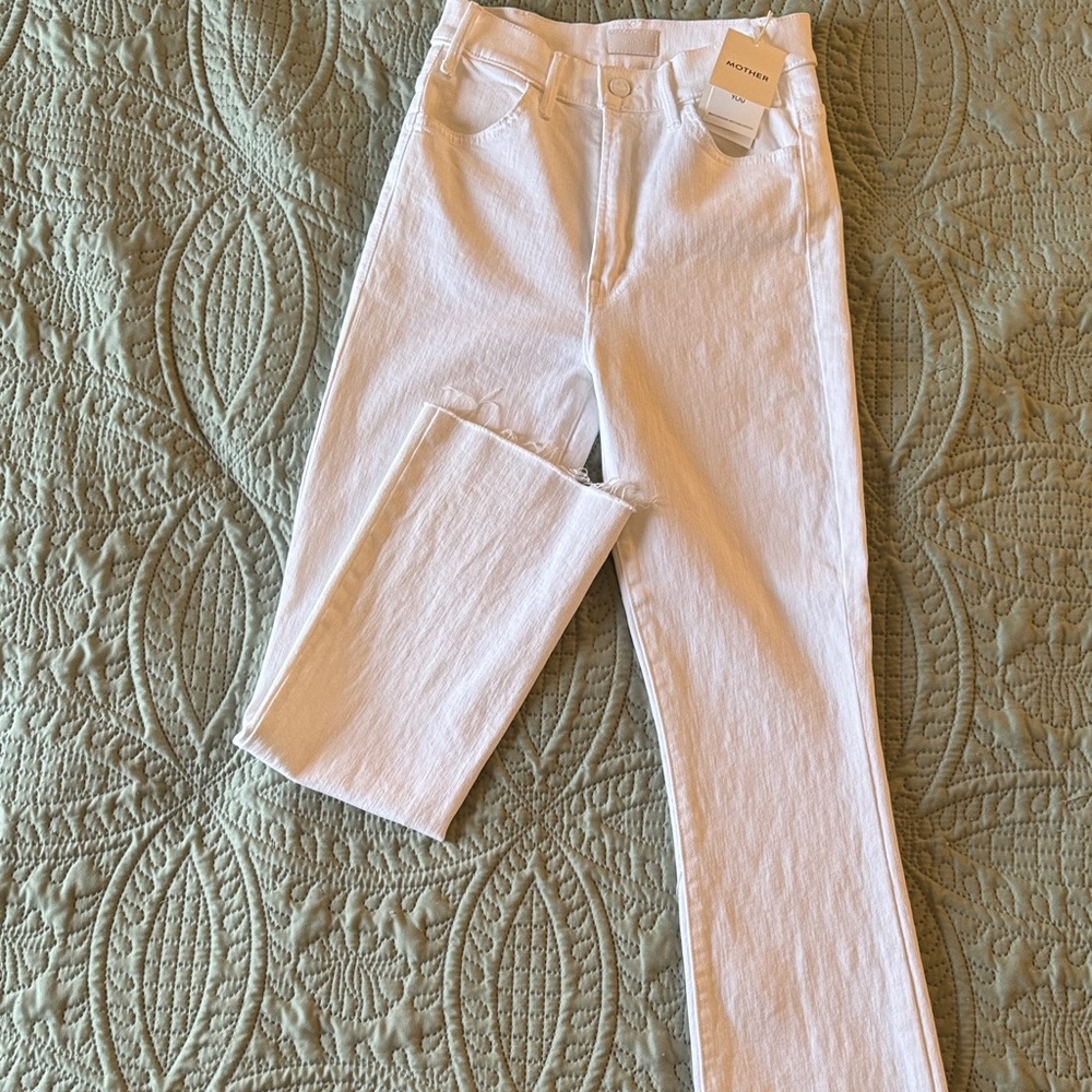 NWT  Mother White Jeans